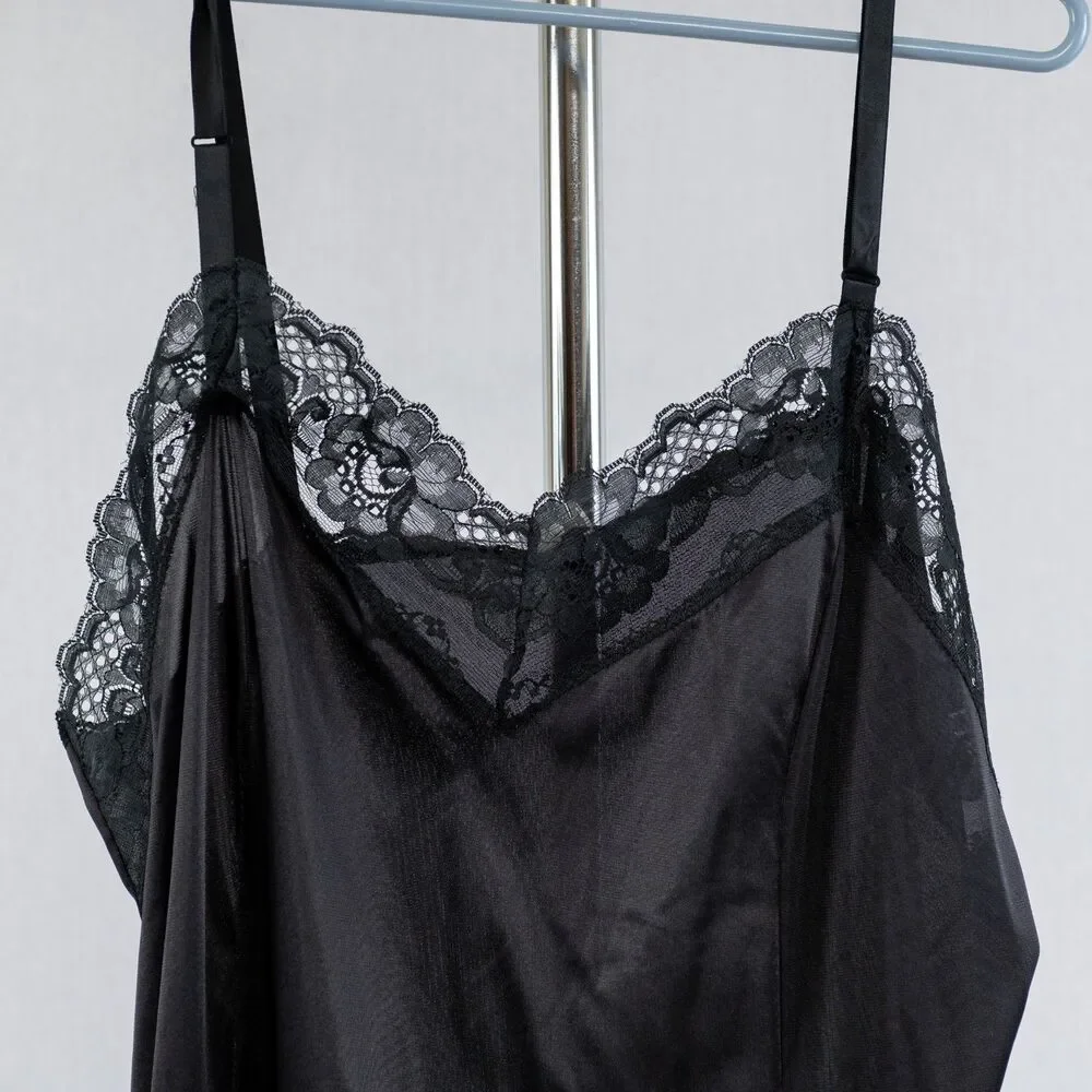 Velrose black slip dress size 44/M